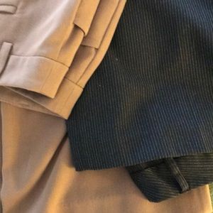 Tan and pin-striped charcoal  Dress Pants
